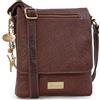 Catwalk Collection Handbags - Borsa a Tracolla Media in Pelle - Messenger Bag da Donna - Borsa da Giorno per Quaderni A5 e Tablet - Anja