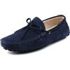 MGM-Joymod Mocassini da uomo in pelle scamosciata, comodi, con lacci, per guida, camminata, penny loafers, barca, slip-on, 42 1/3 EU