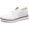 Bruno Marc Sneaker Oxford Uomo Traspirante, Memory Foam,Bianco,47