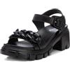 REFRESH 171937, Sandali Donna, Nero, 38 EU
