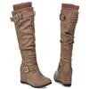 VALINK Venus valink - Stivali da donna Western Cowboy al ginocchio, invernali, caldi e freddi, stivali alla coscia alti, in pelle PU con tacco alto, stivali lunghi, stivali invernali femminili