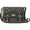 Catwalk Collection Handbags - Borsa a Tracolla in Vera Pelle - Borsa Messenger Donna - Borsetta Cartella Media - Abbey Road - Nero