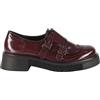 Ciabalù Mocassini Donna con Doppia Fibbia Tacco 3 cm Design Derby Traforato Lucido, Scarpe Eleganti con Punta Arrotondata (Bordeaux, Sistema Taglie Calzature EU, Adulto, Numero, Media, 39)