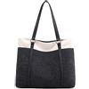zhongningyifeng Borsa tote da donna, grande borsa a tracolla in tela per viaggi, lavoro, borsa multi tasche