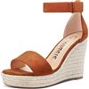 Castamere Donna Alto High Tacco Heel Zeppa Piattaforma Aperte sulla Punta Cinturino alla Caviglia Sandali da Matrimonio Feste Dress 10 CM Heels