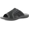inblu Ciabatte Uomo Spuntate in Ecopelle con Inserto Elastico e Morbido Plantare, Nero, 43