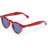 X-LAB XLAB Occhiali da sole mod. HOKKAIDO, occhiali unisex (47mm, Bordeaux/Azzurro)
