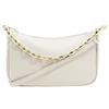 Chicca Borse Pochette Borsetta Donna in Pelle Italiana Tracollina (Beige)