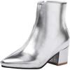 Generisch Stivaletti da donna corti con chiusura lampo, tacco occidentale, stivaletti a mezza altezza, eleganti, in pelle, rigidi da donna
