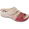 Ledi 432-4 Anatomic Sandali Zoccoli Sabot Pantofole Scarpe di Pelle, Donna, Beige-Rosa-Rosso, EU 41