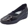 Melluso K91637 Brown Mocassini Confort per Donna in Pelle e Vernice Marrone con Zeppa Media (Taglia 39)