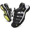 ZYLDK Sandali Sportivi Uomo Estivi Esterni PelleTraspirante Beach Sport Outdoor Sandali Scarpe da Trekking Fisherman Casual,nero,38