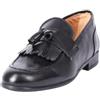 Ciabalù Mocassini Uomo Eleganti con Frangia e Nappine in Vera Pelle Made in Italy Fatti a Mano Scarpe con Suola Antiscivolo in Gomma (Nero, Sistema Taglie Calzature EU, Adulto, Numero, Media, 43)