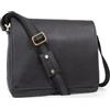 Bucklestone - Borsa Messenger in Pelle per PC 15 Pollici - Borsa a Tracolla Media da Lavoro A4 - Ufficio Uomo - Lancaster - Nero