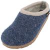 HAFLINGER Grizzly Panda Walkstoffclog Pantofole in puro feltro di lana, jeans, 36 EU