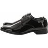 Ciabalù Scarpe Uomo Eleganti Blu Nere Lucide Scarpe Classiche Cerimonia Derby (Nero, Sistema Taglie Calzature EU, Adulto, Numero, Media, 45)