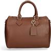 Chicca Borse Borsa Donna a Mano Pelle con Tracolla Bauletto, Marrone