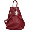 Chicca Borse - Borsa Zaino da Donna in Vera Pelle Made in Italy - 28x35x12 Cm
