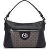 Nero Giardini I343560D Borsa Hobo Da Donna In Materiale Tecnico - Nero