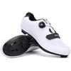 Treer Scarpe Ciclismo Strada con Blocco Pedale, Unisex Scarpe MTB Uomo & Donna, Traspiranti Scarpe da Equitazione, Scarpe MTB Road SPD, Scarpe da Ciclismo da Bici 36 EU Bianco Nero