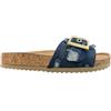 Colors of California Sandalo monofascia in Denim e Sughero Donna