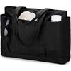 VASCHY Borsa Mare Grande,Borsa Spiaggia Donna Impermeabile Borse Tela Mare con Tasche Multifunzione Piegevole Viaggio Estiva Nero