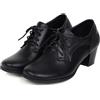 Generisch Scarpe stringate da donna, casual, vintage, da lavoro, con lacci, con tacco a blocco, classiche, in morbida pelle, 82 nero, 40 EU