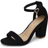 Lroey Reoly Donna Tacco Alto a Blocco Sandals Punta Rotonda Scarpe da Sera Ls964, Numero 32-48