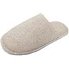 ofoot Pantofole antiscivolo da donna in cotone biologico, soffice memory foam lavabile per la camera estiva, suola in gomma(beige,EU 39-40)