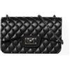 MARC ELLIS New York Borsa a spalla da donna Rubber 100% Rubber 23,5x14,5x9,5 cm Nero