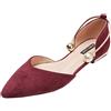 Jamron Donna Punta Velluto Ballerine Elegante D'Orsay Pumps Piatto Scarpe da Sera