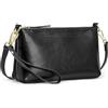 Kattee Borse a tracolla in pelle da donna, alla moda, piccole borse a tracolla e borse, pochette da polso con 2 cinghie