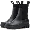 MIEHUIAI Stivali di Gomma Donna Stivali Pioggia Impermeabili Chelsea Ankle Boots Moda Rain Boots Outdoor Antiscivolo Stivali da Giardino(Nero,37 EU)