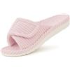 Litfun Pantofole ortopediche da donna con plantare in memory foam, supporto Arch con chiusura in regolabile, in velluto a coste aperte, per interni ed esterni, Colore: rosa., 37 EU