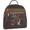 SKPAT - Zaino Donna capiente elegante Zainetto Donna compatto per città Zaini Firmati versatili per look moderni da mattina a sera. Borsa Multifunzione, Marrone
