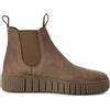 Infinity Leather Stivaletti Chelsea Classici Slip On in Pelle Marrone Talpa da Donna