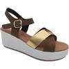 Primo Calzature Comodissimi Sandali Estivi Donna con Zeppa, Scarpe Estive ed Eleganti, Sandalo in Pelle Comodo e Alto, 100% Made in Italy