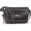 Catwalk Collection Handbags - Borsa a Tracolla Piccola in Vera Pelle - Borsetta Donna - Borsa a Mano con Tracolla Regolabile - Florence - Marrone