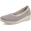 Fly Flot Scarpa Rete Elastica, Mocassino Donna con Sottopiede Estraibile in Memory, Grigio Chiaro RAL 7035, 37 EU