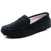 Jamron Donna Classico Scamosciato/Tessuto Papillon Penny Loafers Comodo Fatto a Mano Mocassini Pantofola