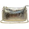 Chicca Borse Borsetta da donna in pelle, borsa a tracolla clutch pochette (Oro)