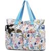 Myhozee Borsa Mare Donna Grande - Borsa da Spiaggia Danna XXL Famiglia Impermeabile Borse da Mare Grandi Tote Bag Beach Bag con Cerniera Shopping Bag Borsa Estiva per Spiaggia Viaggio Piscina Vacanza