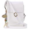 Catwalk Collection Handbags - Mini Borsa a Tracolla in Pelle - Borsa Porta Cellulare - Borsetta Donna per Smartphone - Piccola - Billie - Bianco