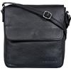 ROYALZ 'Illinois' Borsello Uomo Tracolla Pelle - Borselli Moderna in Stile Vintage - Borsa Piccola Messenger in Vera Cuoio, Colore:Nero