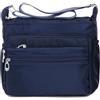 NOTAG Borsa a Tracolla da Donna, Multitasche Borsa a Spalla Impermeabile Nylon Crossbody Bag (L, blu)