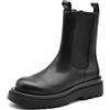 IF Fashion Stivali Stivaletti Anfibi Scarpe Chelsea da Donna Platform Elastico Suola Carrarmato 86-2 Nero N.40