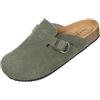 Intini Zoccoli e Sabot Uomo Donna Ciabatte in Pelle Chiuse | Pantofole Comodo, Scarpe con Adjustable chiusura, Ciabatta Sottopiede in Sughero