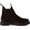 Infinity Leather Stivaletti Chelsea Classici da Donna in Pelle Scamosciata Color Moka
