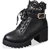 Kswlwccpp Stivali Primaverili Donna: Chelsea Leggeri Con Tacco Stivaletti Primaverili Stivali Estivi Beige Eleganti Tronchetti Largo Traforati Morbidi Scarpe Stivaletto