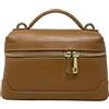 Chicca Borse Borsetta Beauty Donna in Pelle Borsa con Tracolla Clutch (Cuoio)